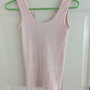 ELIETIAN Ribbed Reversible Tank in Blush